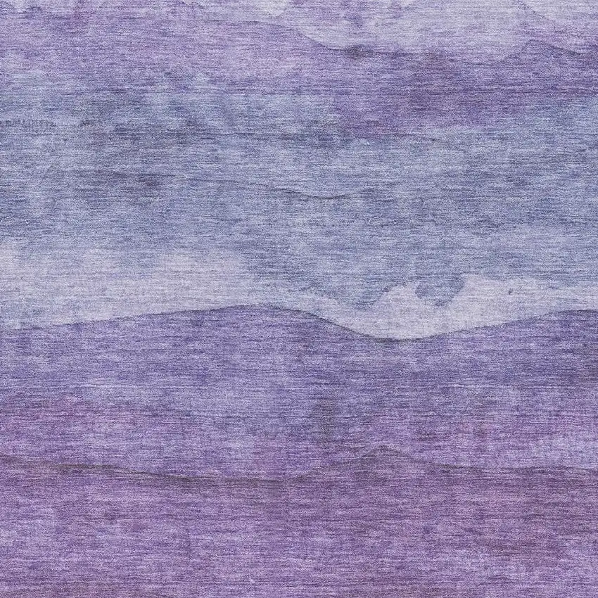 Purple And Plum Striped Washable Area Rug With UV Protection Photo 2