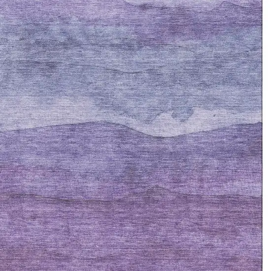 Purple And Plum Striped Washable Area Rug With UV Protection Photo 2