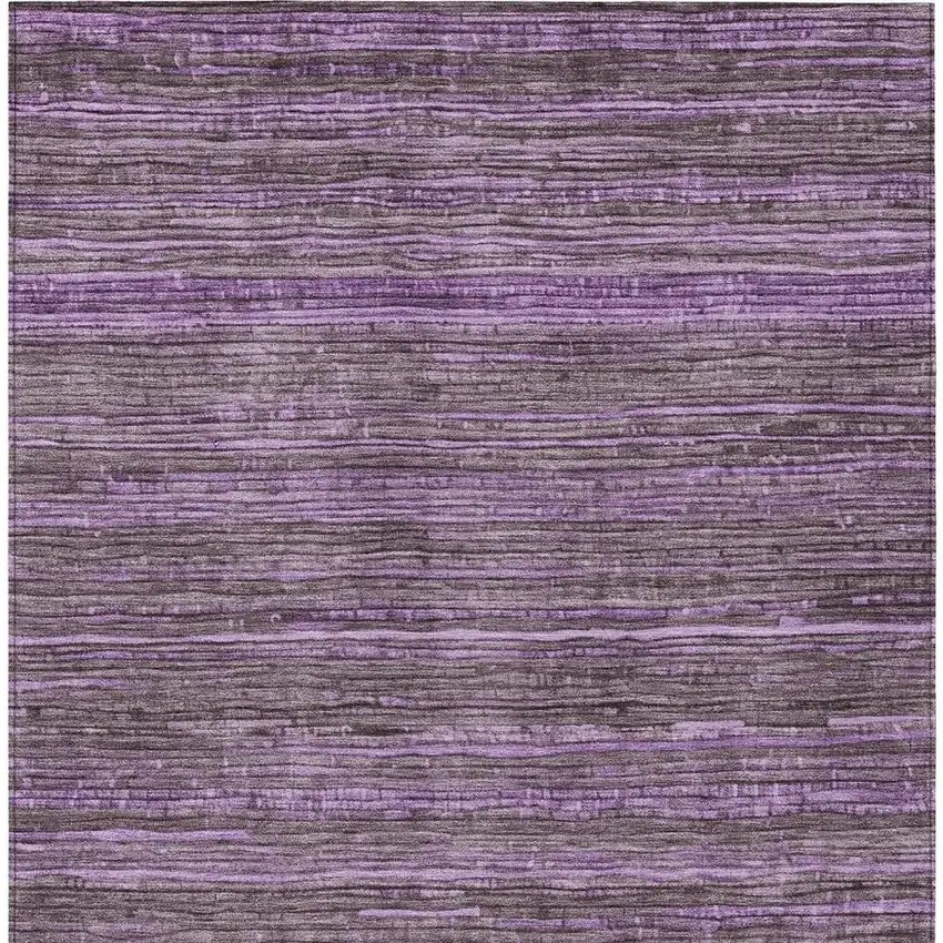 Purple And Plum Striped Washable Indoor Outdoor Area Rug Photo 4