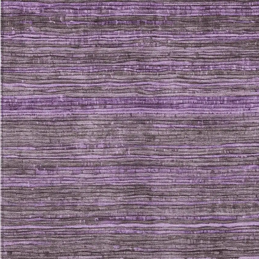 Purple And Plum Striped Washable Indoor Outdoor Area Rug Photo 3