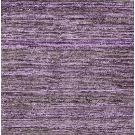 Purple And Plum Striped Washable Indoor Outdoor Area Rug Photo 4