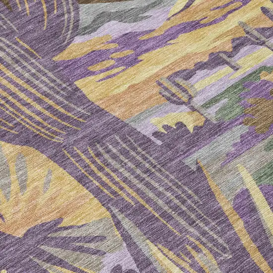Purple And Plum Trees Washable Indoor Outdoor Area Rug Photo 6