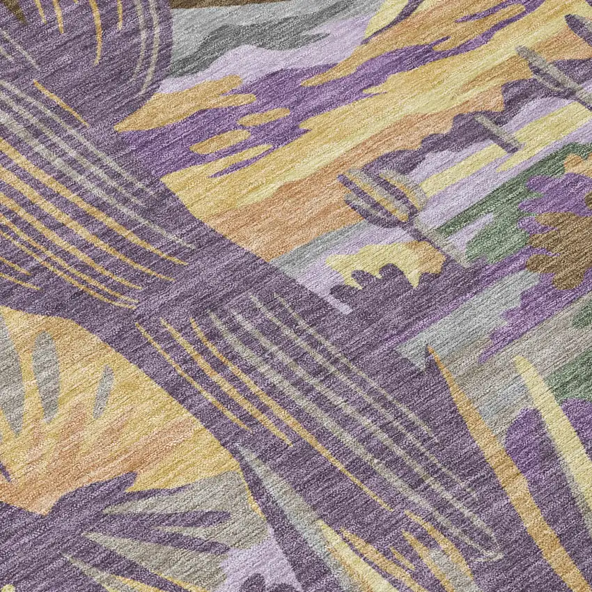 Purple And Plum Trees Washable Indoor Outdoor Area Rug Photo 6