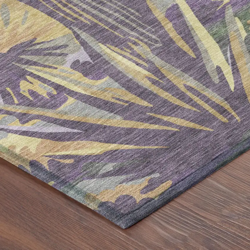 Purple And Plum Trees Washable Indoor Outdoor Area Rug Photo 5