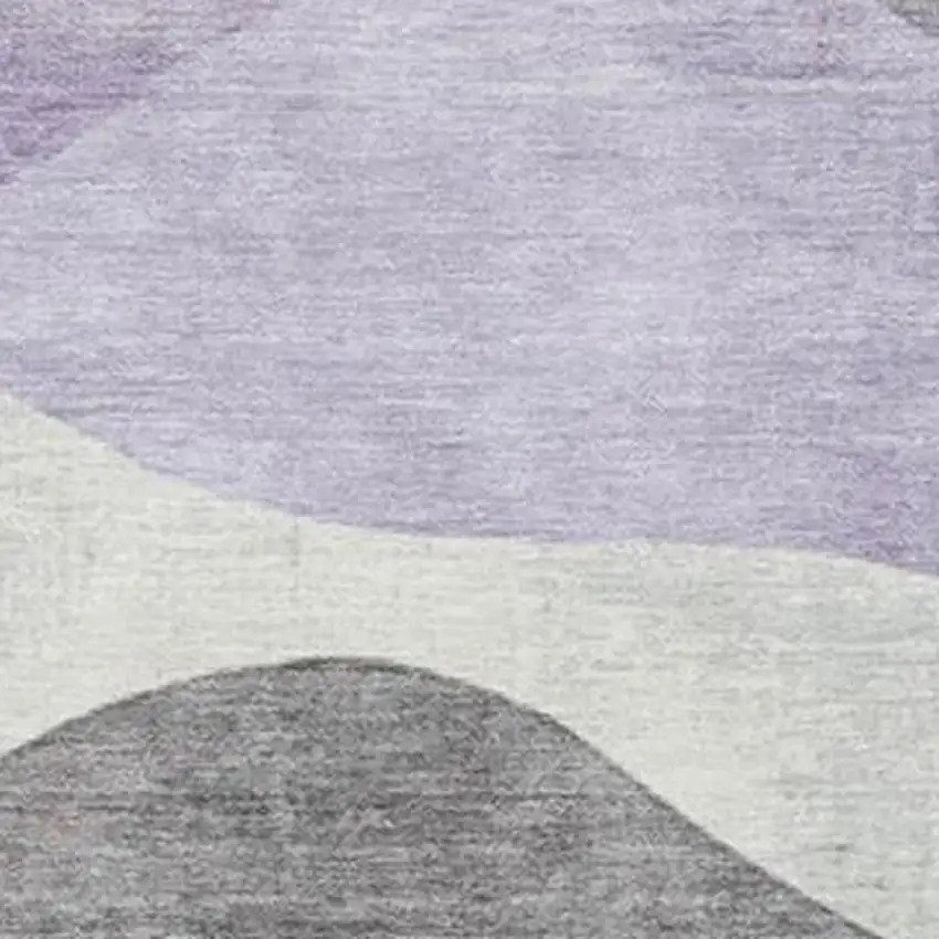 Purple And Sage Abstract Washable Indoor Outdoor Area Rug Photo 3