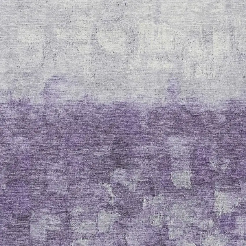 Purple And Silver Abstract Washable Indoor Outdoor Area Rug Photo 4