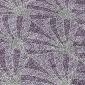 Photo of Purple And Silver Seashell Washable Indoor Outdoor Area Rug