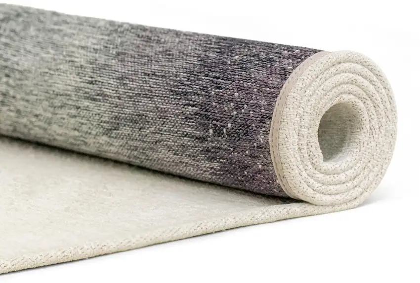 Purple And White Abstract Washable Area Rug With UV Protection Photo 5