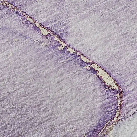 Purple Blue And Ivory Abstract Washable Area Rug With UV Protection Photo 4