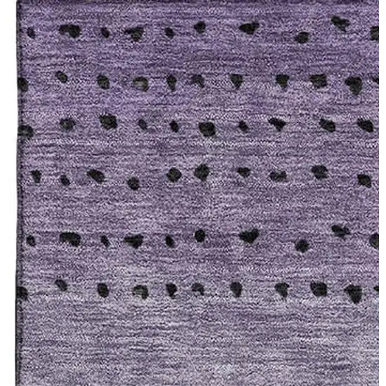 Purple Charcoal And Gray Abstract Washable Area Rug With UV Protection Photo 4