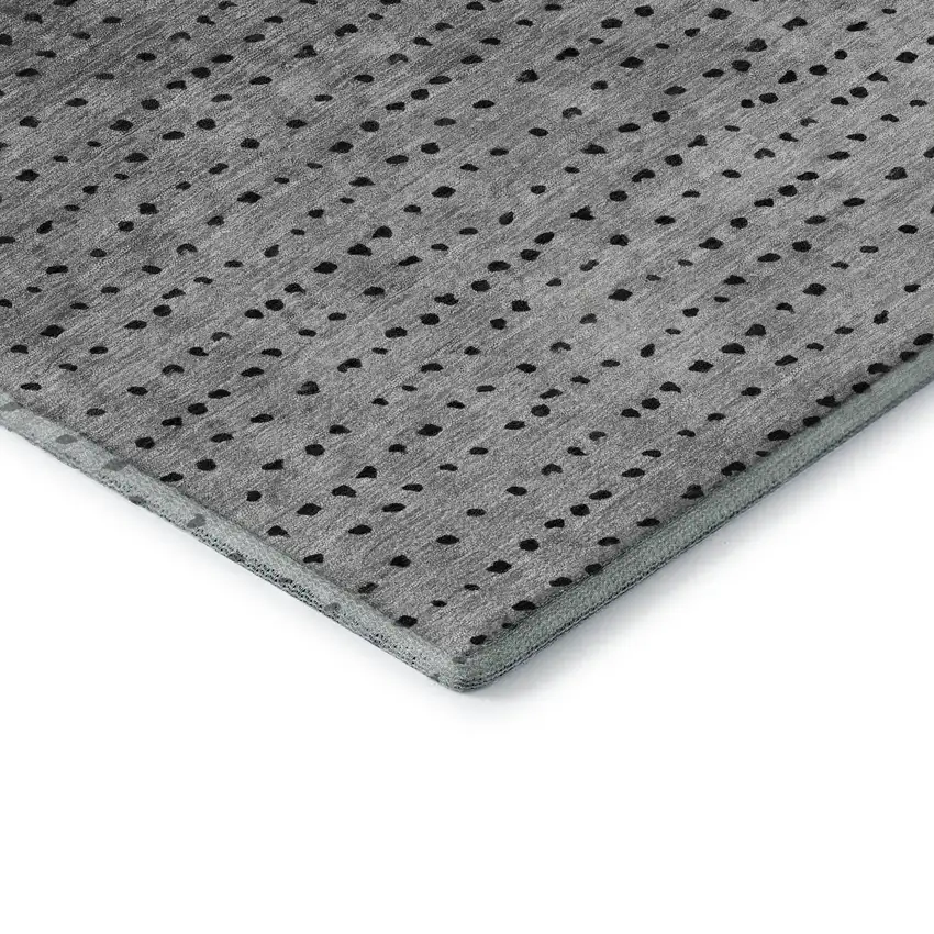 Purple Charcoal And Gray Abstract Washable Area Rug With UV Protection Photo 8