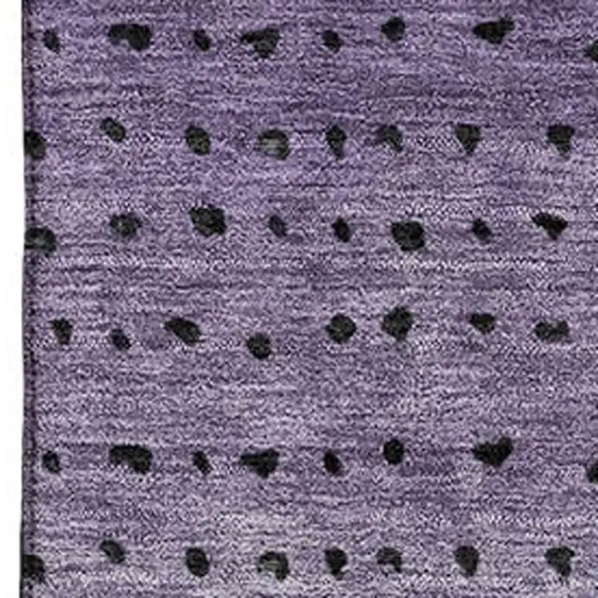 Purple Charcoal And Gray Abstract Washable Area Rug With UV Protection Photo 3
