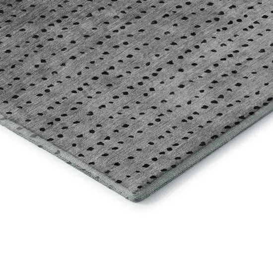 Purple Charcoal And Gray Abstract Washable Area Rug With UV Protection Photo 8