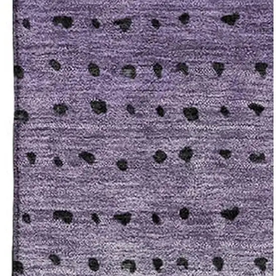 Purple Charcoal And Gray Abstract Washable Area Rug With UV Protection Photo 3