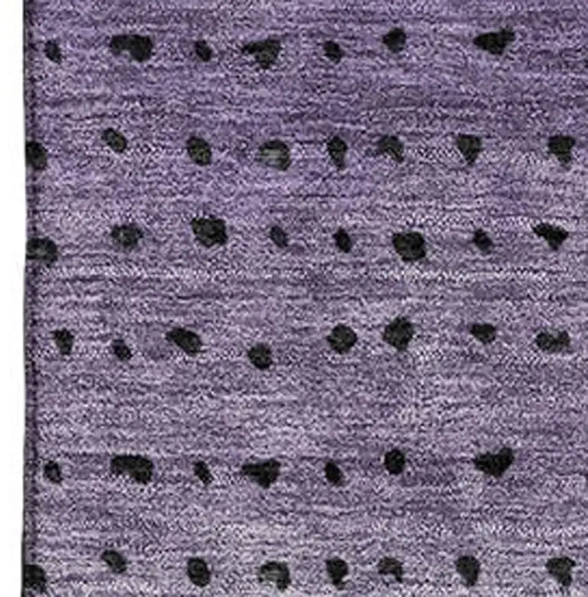 Purple Charcoal And Gray Abstract Washable Area Rug With UV Protection Photo 3