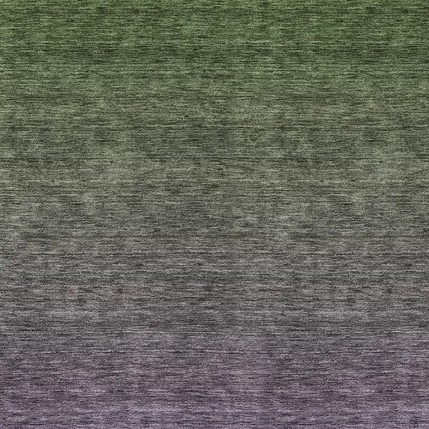 Purple Charcoal And Green Ombre Washable Indoor Outdoor Area Rug Photo 6