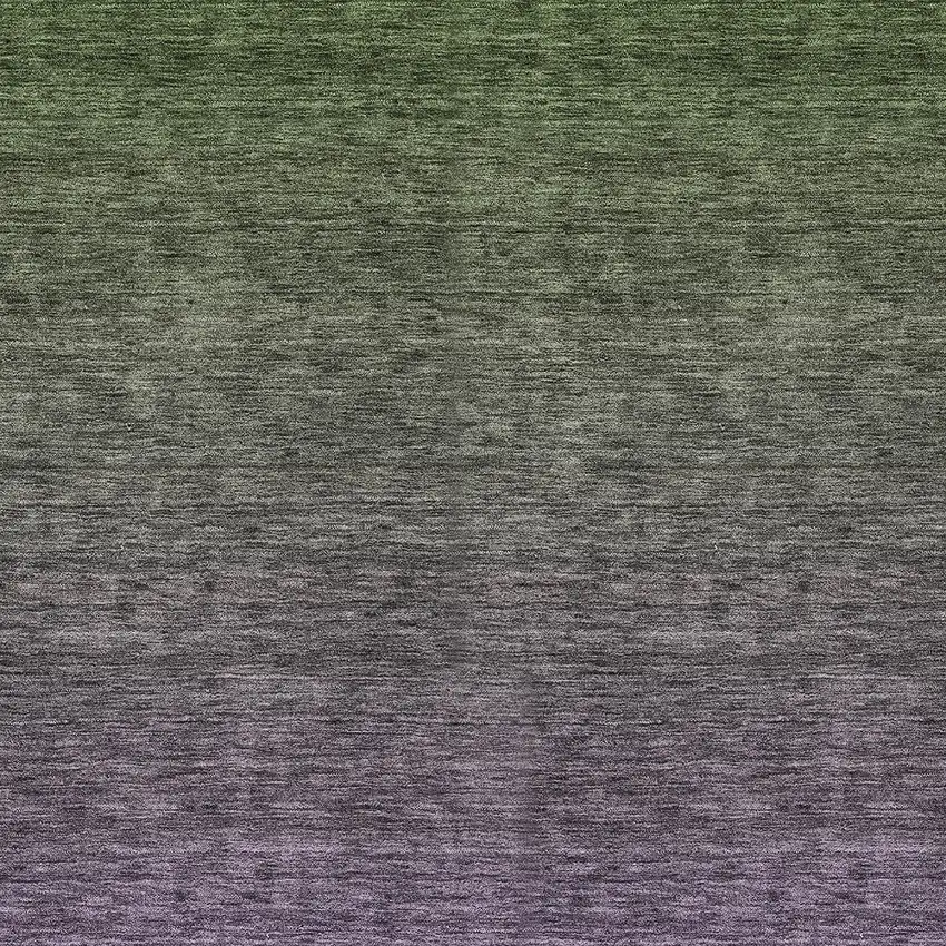 Purple Charcoal And Green Ombre Washable Indoor Outdoor Area Rug Photo 6