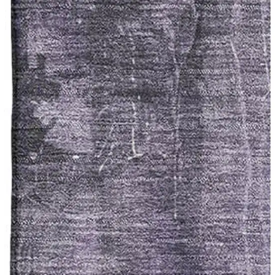 Purple Charcoal And Ivory Abstract Washable Area Rug With UV Protection Photo 2