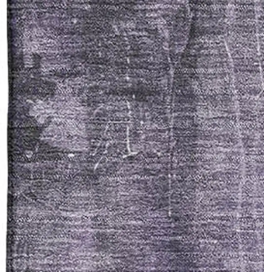 Purple Charcoal And Ivory Abstract Washable Area Rug With UV Protection Photo 2