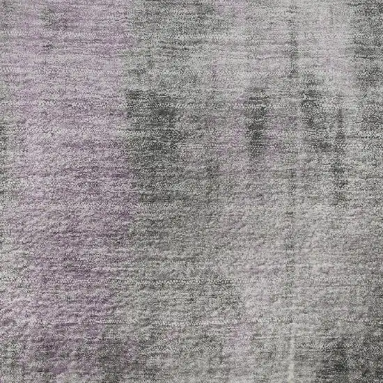 Purple Charcoal And Ivory Abstract Washable Area Rug With UV Protection Photo 8