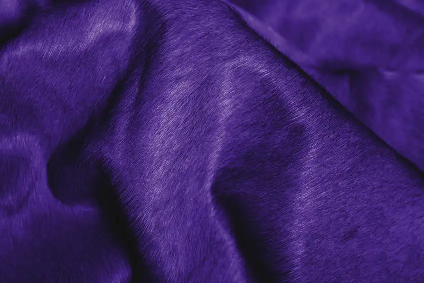 Purple Cowhide Hand Knotted Area Rug Photo 6