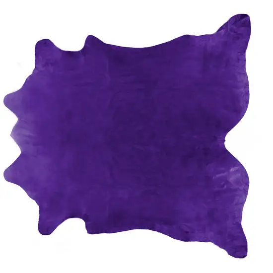 Purple Cowhide Hand Knotted Area Rug Photo 1