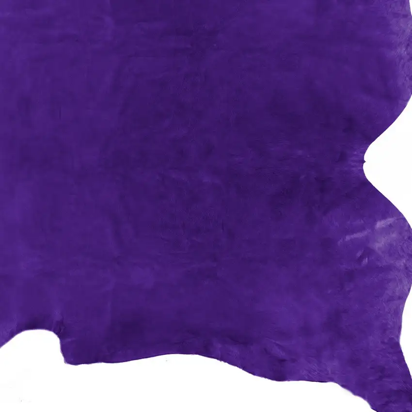 Purple Cowhide Hand Knotted Area Rug Photo 4
