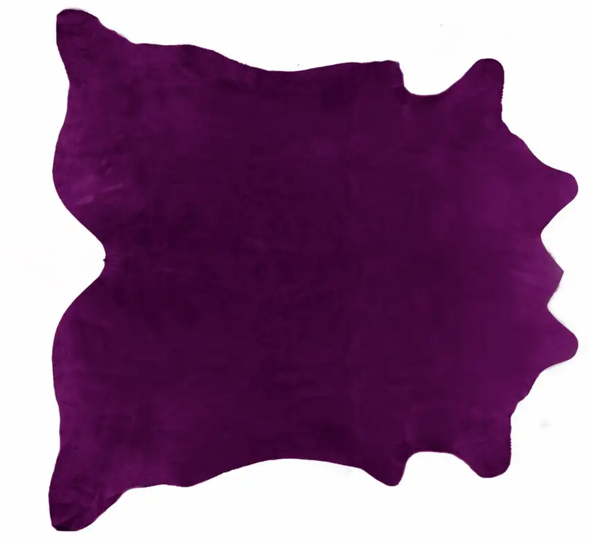 Purple Cowhide Hand Knotted Area Rug Photo 1