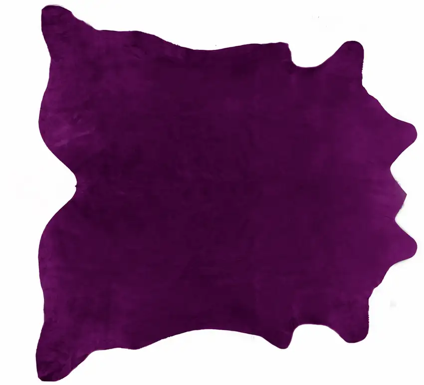 Purple Cowhide Hand Knotted Area Rug Photo 1