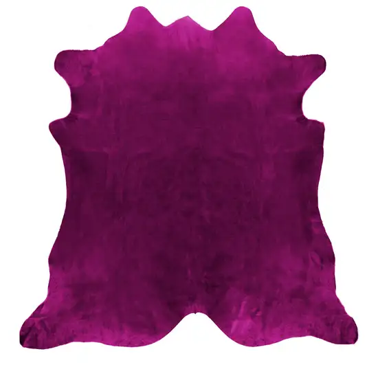 Purple Cowhide Hand Knotted Area Rug Photo 1