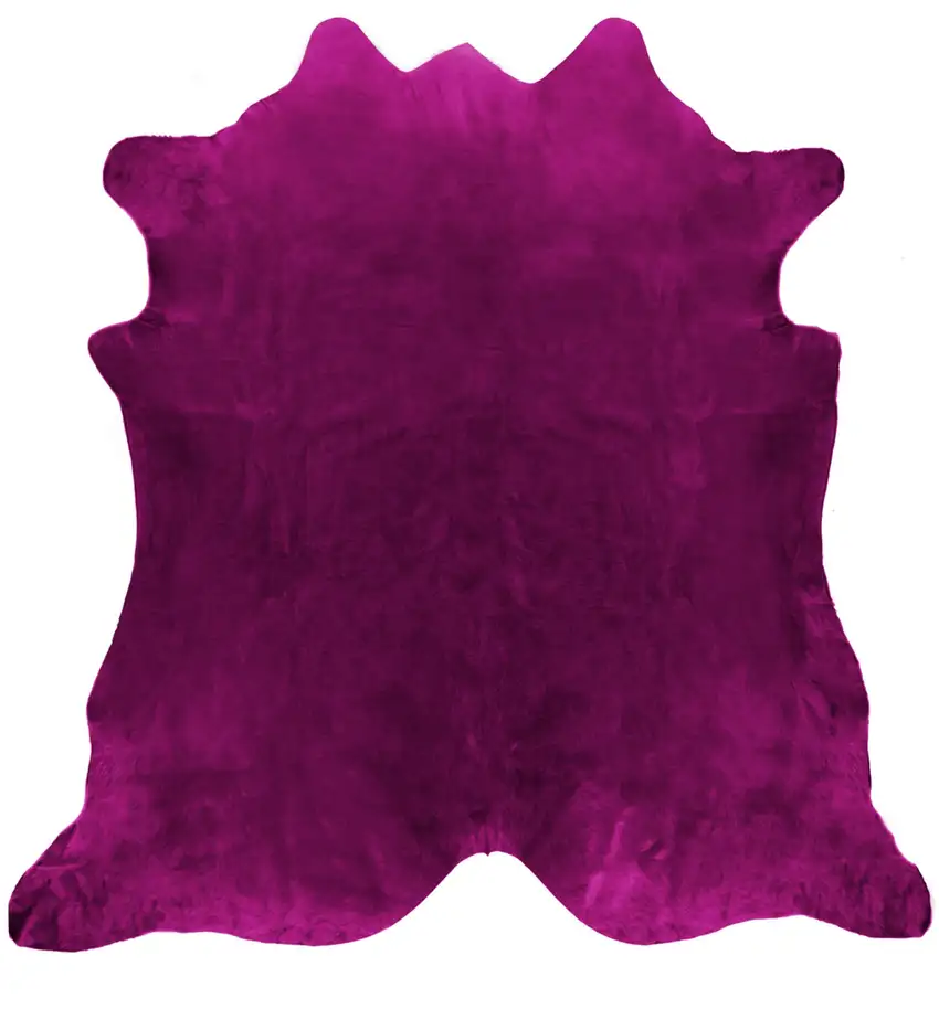 Purple Cowhide Hand Knotted Area Rug Photo 1