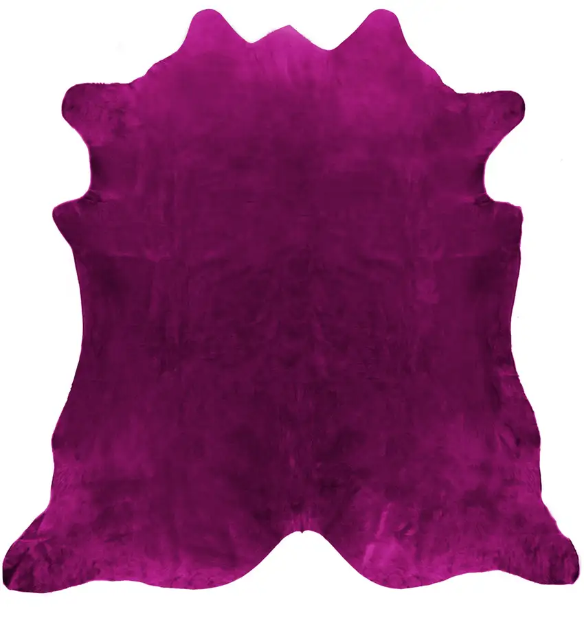 Purple Cowhide Hand Knotted Area Rug Photo 1