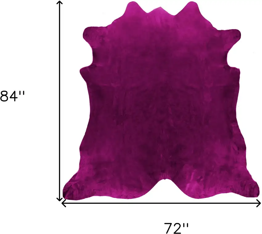 Purple Cowhide Hand Knotted Area Rug Photo 5