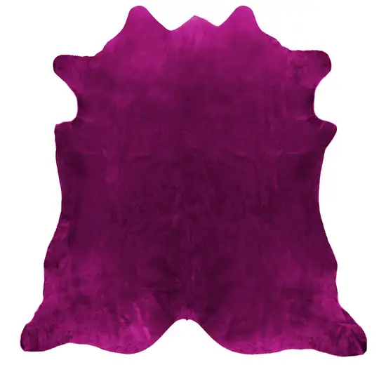 Purple Cowhide Hand Knotted Area Rug Photo 3