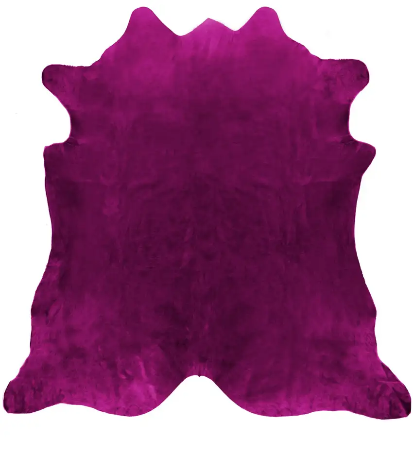 Purple Cowhide Hand Knotted Area Rug Photo 3