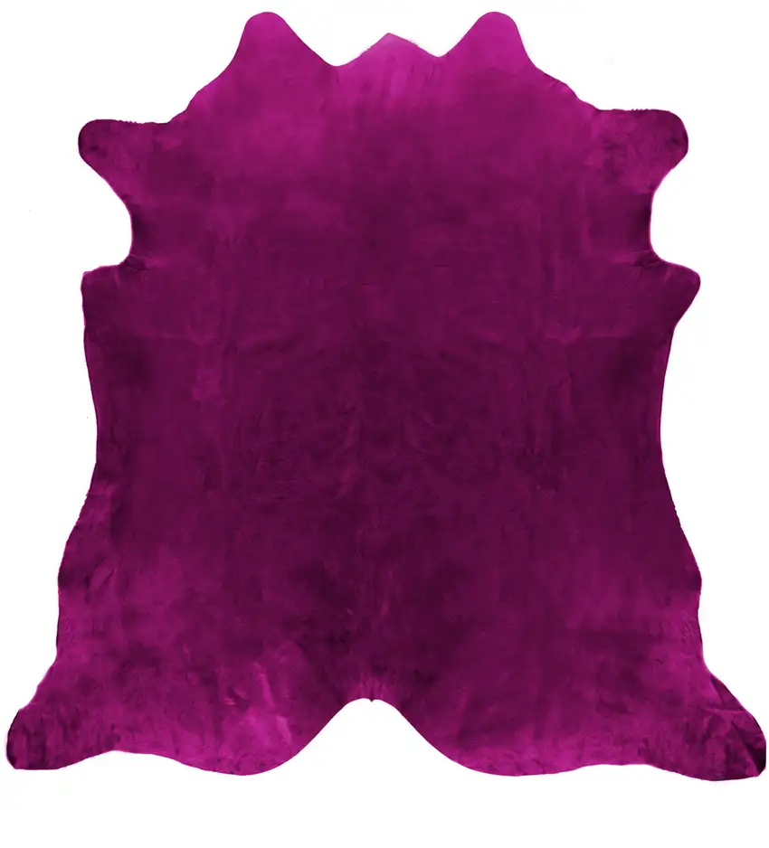 Purple Cowhide Hand Knotted Area Rug Photo 3