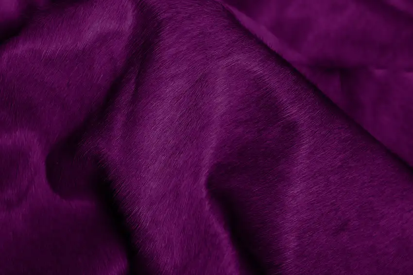 Purple Cowhide Hand Knotted Area Rug Photo 6