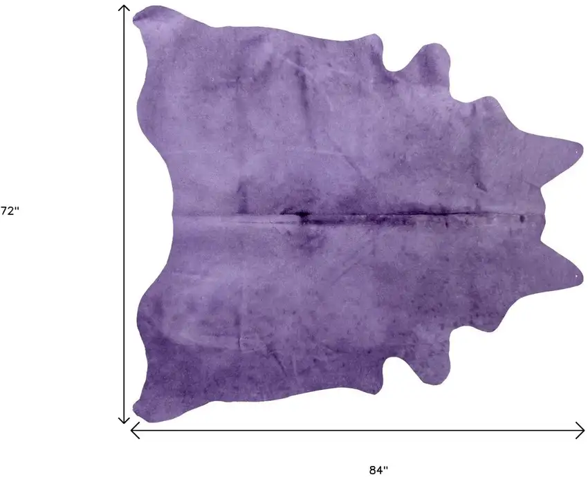 Purple Cowhide Cowhide Area Rug Photo 3