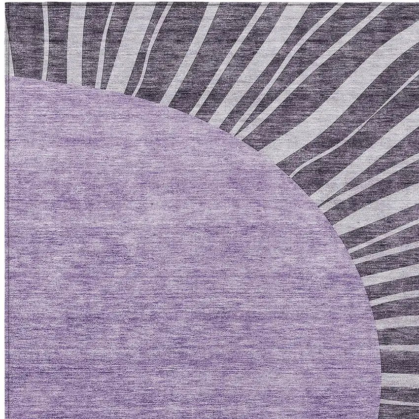 Purple Eggplant And Lavender Abstract Washable Indoor Outdoor Area Rug Photo 6