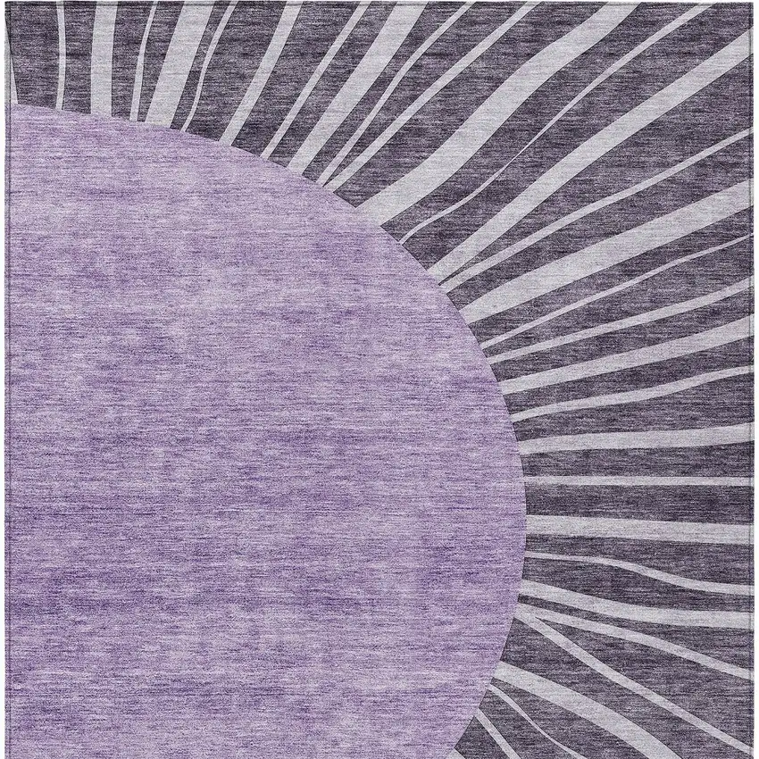 Purple Eggplant And Lavender Abstract Washable Indoor Outdoor Area Rug Photo 7