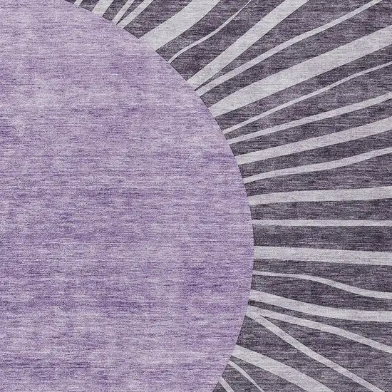 Purple Eggplant And Lavender Abstract Washable Indoor Outdoor Area Rug Photo 6
