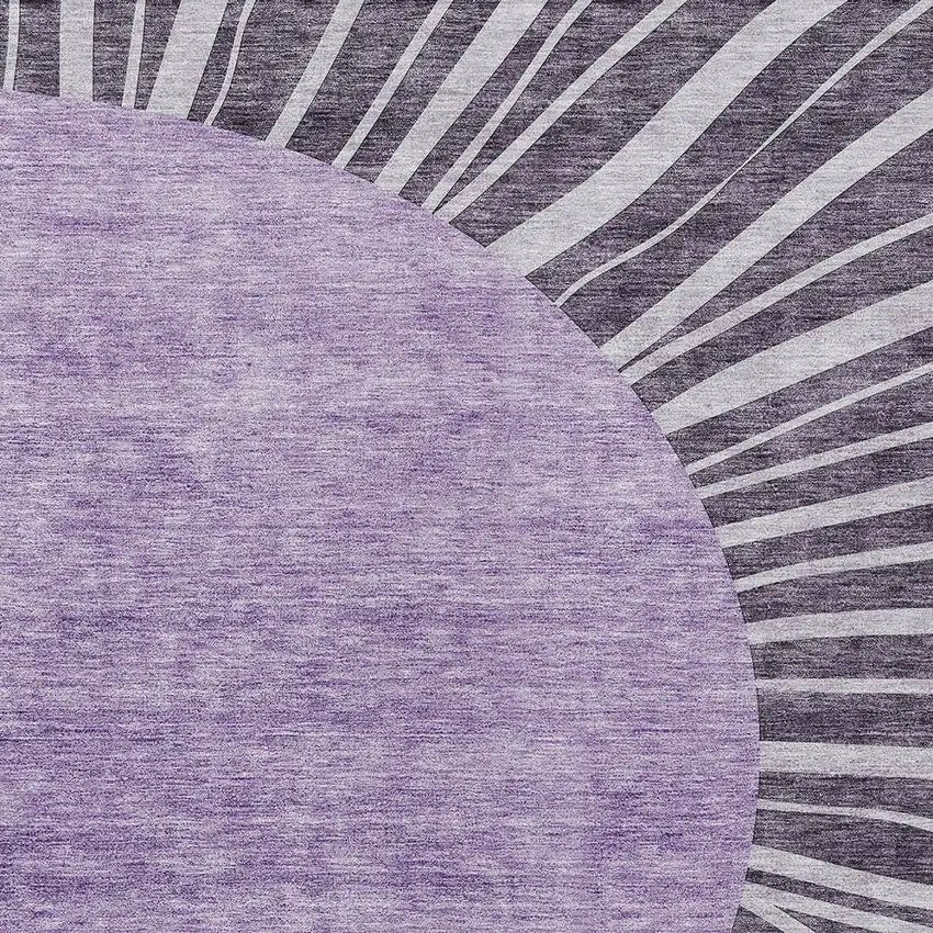 Purple Eggplant And Lavender Abstract Washable Indoor Outdoor Area Rug Photo 6