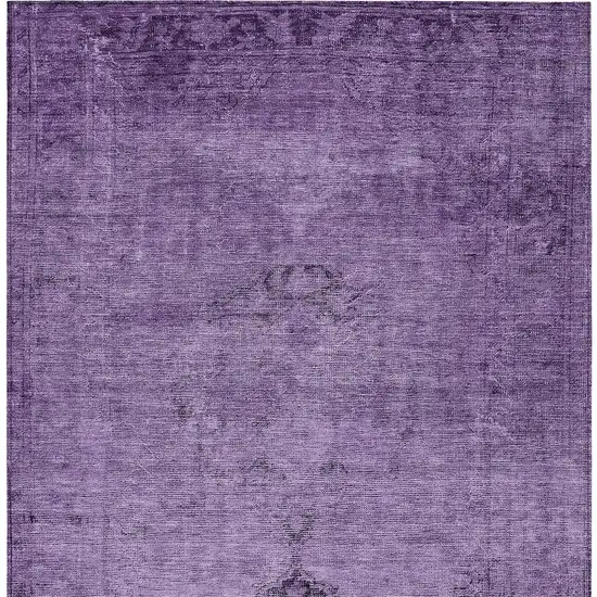 Purple Eggplant And Lavender Oriental Washable Indoor Outdoor Area Rug Photo 5