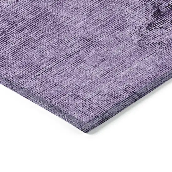 Purple Eggplant And Lavender Oriental Washable Indoor Outdoor Area Rug Photo 4