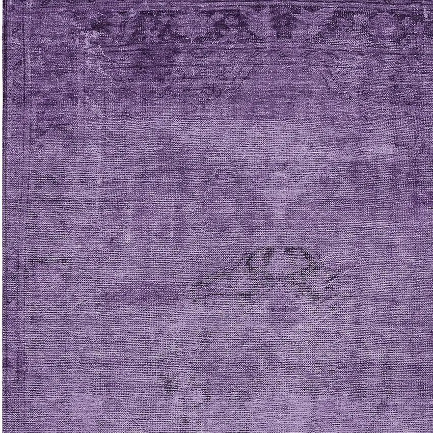 Purple Eggplant And Lavender Oriental Washable Indoor Outdoor Area Rug Photo 5