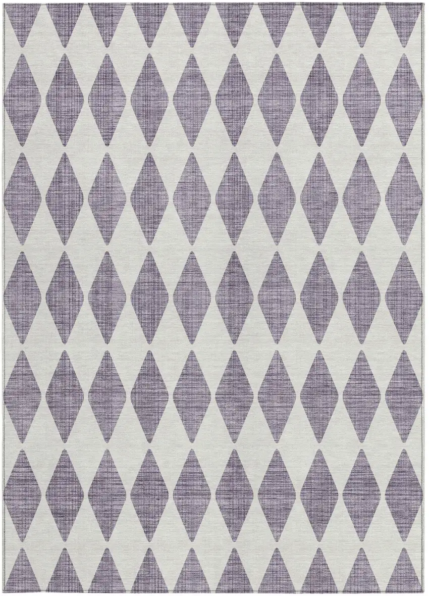 Purple And Lilac Geometric Washable Indoor Outdoor Area Rug Photo 5