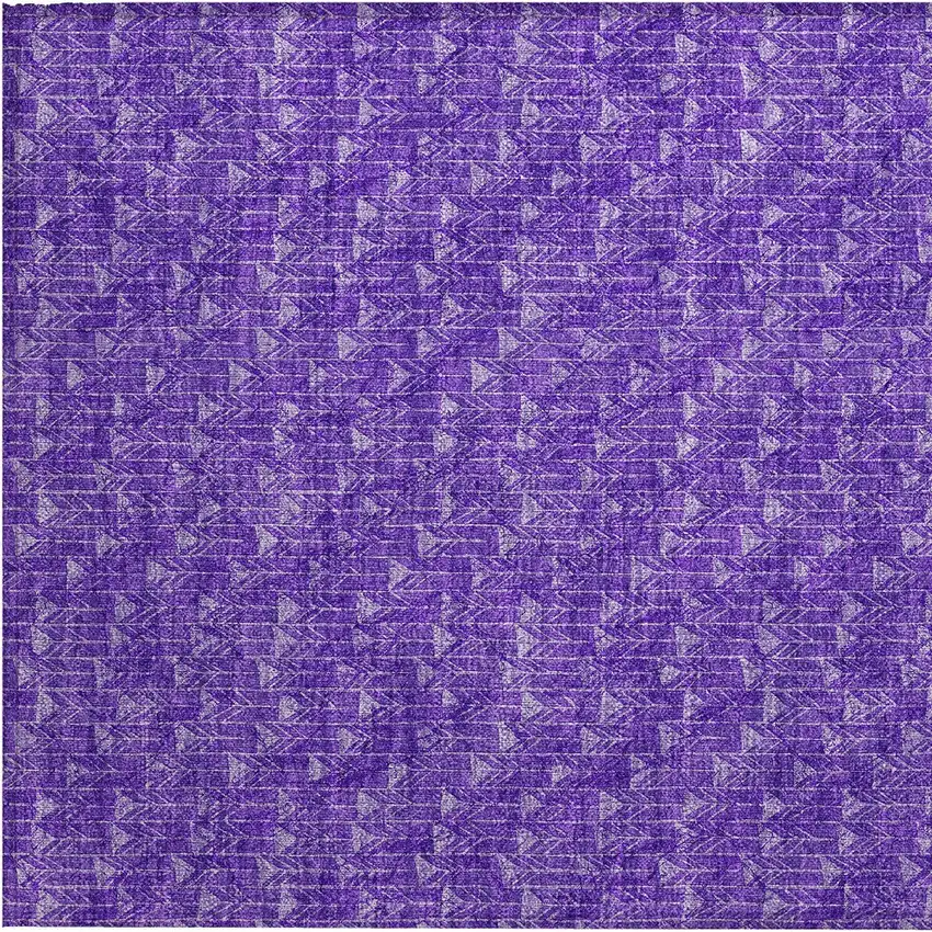 Purple Geometric Washable Non Skid Indoor Outdoor Area Rug Photo 7