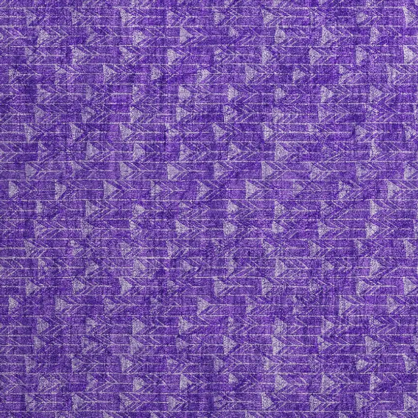 Purple Geometric Washable Non Skid Indoor Outdoor Area Rug Photo 6