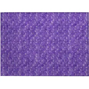 Photo of Purple Geometric Washable Non Skid Indoor Outdoor Area Rug