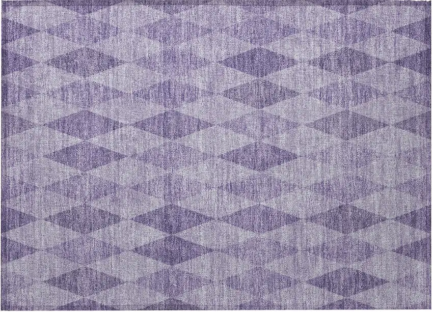 Purple Geometric Washable Non Skid Indoor Outdoor Area Rug Photo 5
